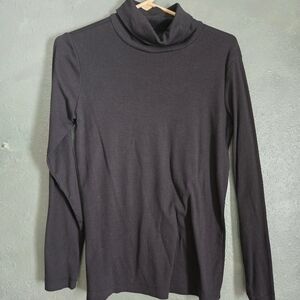 Eddie Bauer - Turtleneck Shirt - Long Sleeve - Blsck - Women's Size L